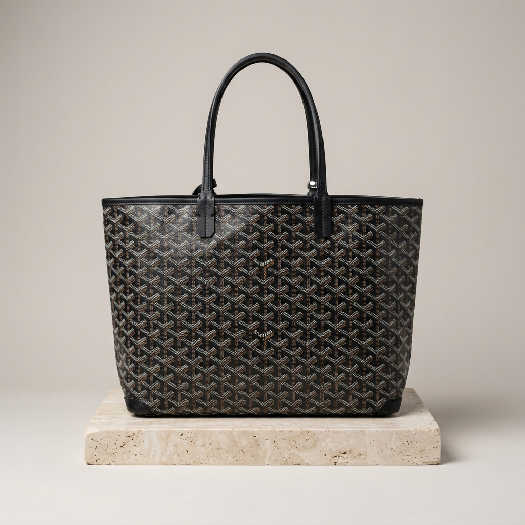 Goyard Saint Louis PM, Black Goyardine